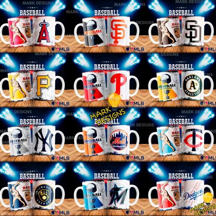 Diseños MLB para Tazas Béisbol - Image 3