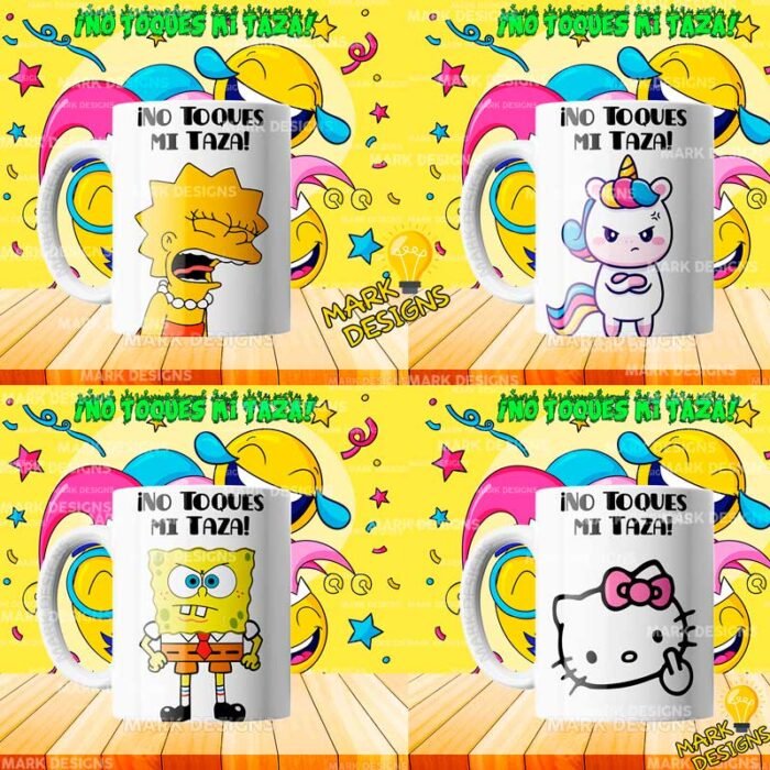 Plantillas No Toques mi Taza Full Editables - Image 2