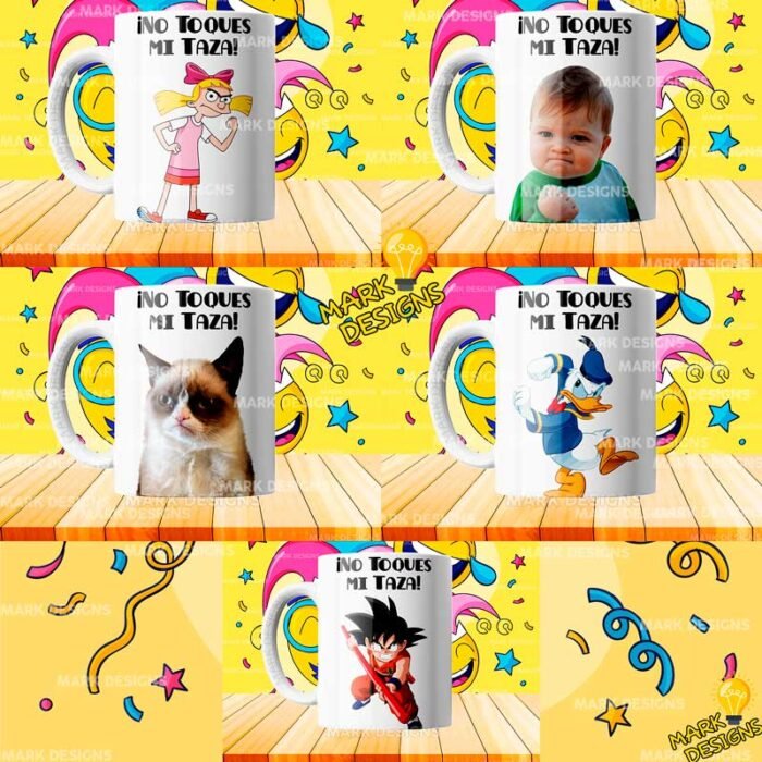 Plantillas No Toques mi Taza Full Editables - Image 3
