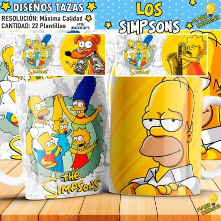 plantillas simpsons para tazas