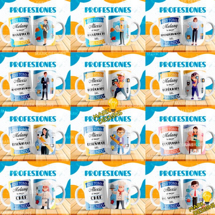 Plantillas para Tazas de Profesiones