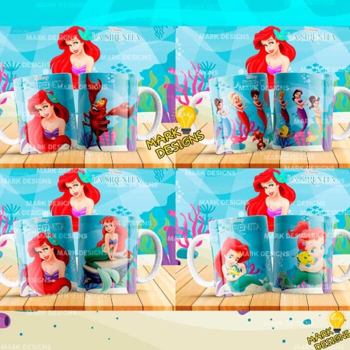 Plantillas la Sirenita para Tazas - Image 3