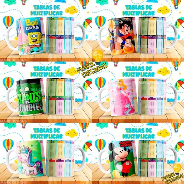 Plantillas Tablas de Multiplicar Tazas - Image 2
