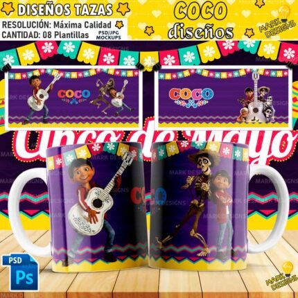 Plantillas de Coco para Tazas