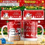 Diseños de Flork Navideños Tazas