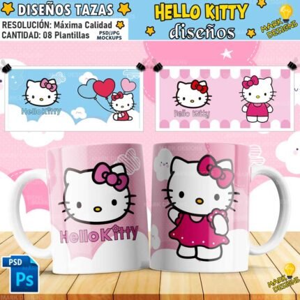 Plantillas de hello kitty para tazas