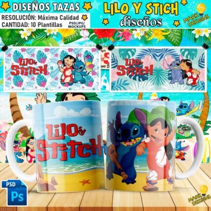 Plantillas Lilo y Stich para Tazas