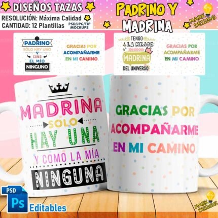 Diseños Padrino y Madrina Tazas