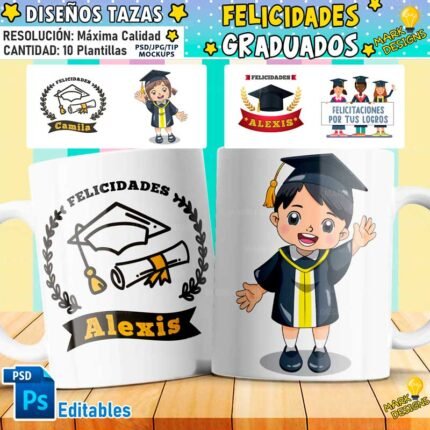 Plantillas Egresados para Tazas