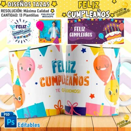 Diseños de Cumpleaños para Tazas