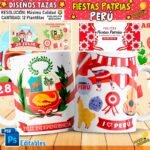 Diseños Fiestas Patrias Perú Tazas