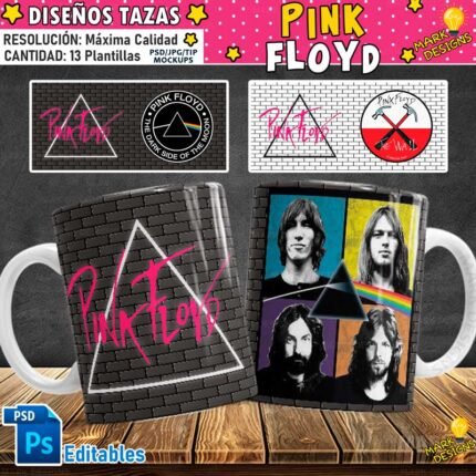 Diseños Pink Floyd para Tazas