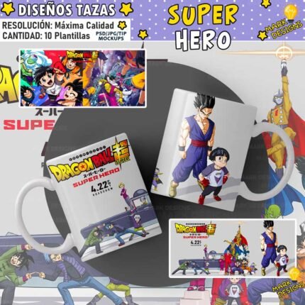 Diseños Super Hero Tazas Dragon Ball