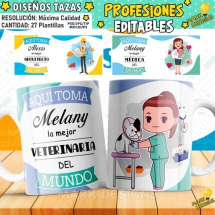 Plantillas para Tazas de Profesiones