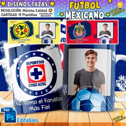 Plantillas Fútbol Mexicano Tazas