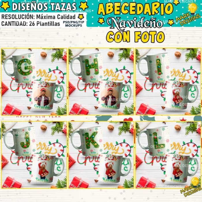 Diseños Navideños Abecedario Foto - Image 3