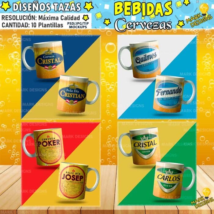 Diseños Cervezas para Tazas Editables - Image 3