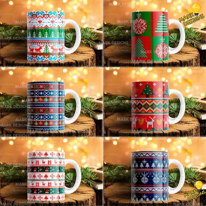 Diseños Navideños Efecto Bordado para Tazas - Image 2