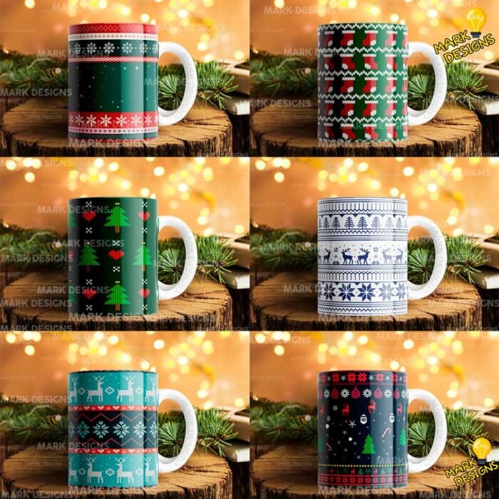 Diseños Navideños Efecto Bordado para Tazas - Image 3