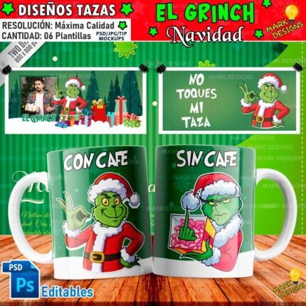Diseños el Grinch Navidad Tazas