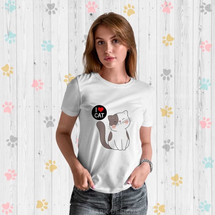 Diseños para Sublimar Camiseta I Love Cats - Image 2