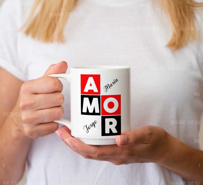 Diseños de Tazas para Parejas con Nombres Personalizado - Image 2