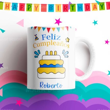 Diseños Tazas Feliz Cumpleaños