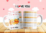 Diseños de Enamorados Calendarios 2024 para Tazas - Image 4
