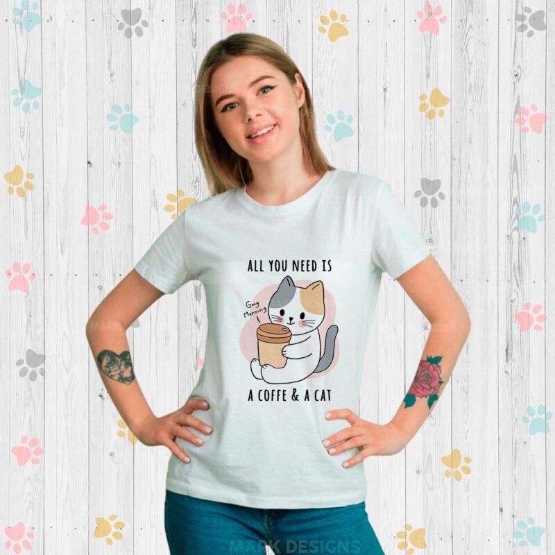 Diseños para Sublimar Camiseta I Love Cats - Image 6