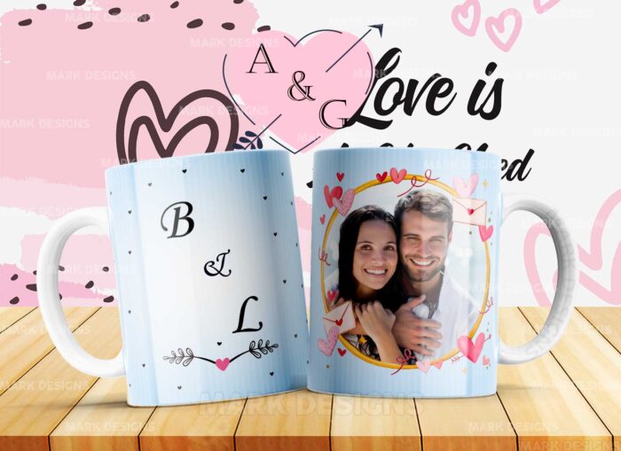 Diseños Iniciales con Foto Parejas para Tazas - Image 3