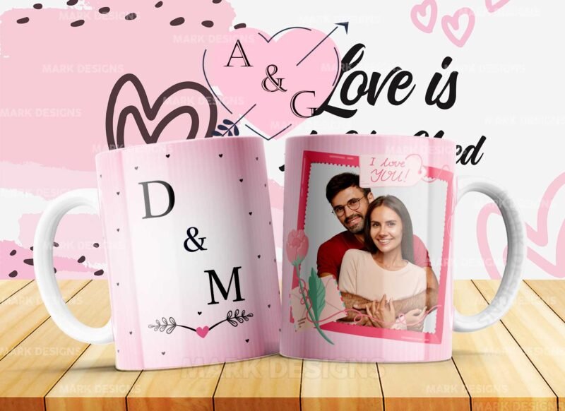 Diseños Iniciales con Foto Parejas para Tazas - Image 4