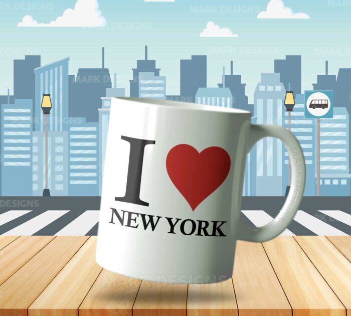 Diseños Yo Amo NY para sublimar Tazas - Image 3