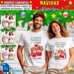 Diseños Navideños Parejas Camisetas