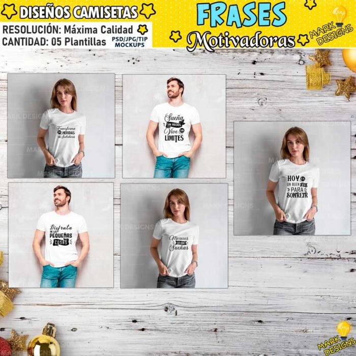 Diseños Frases Motivadoras Camisetas - Image 2