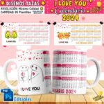 Diseños de Enamorados Calendarios 2024