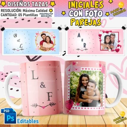 Diseños Iniciales con Foto Parejas