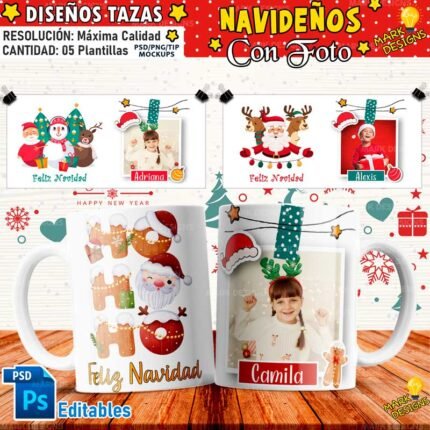 Diseños Navideños con Foto y Nombre