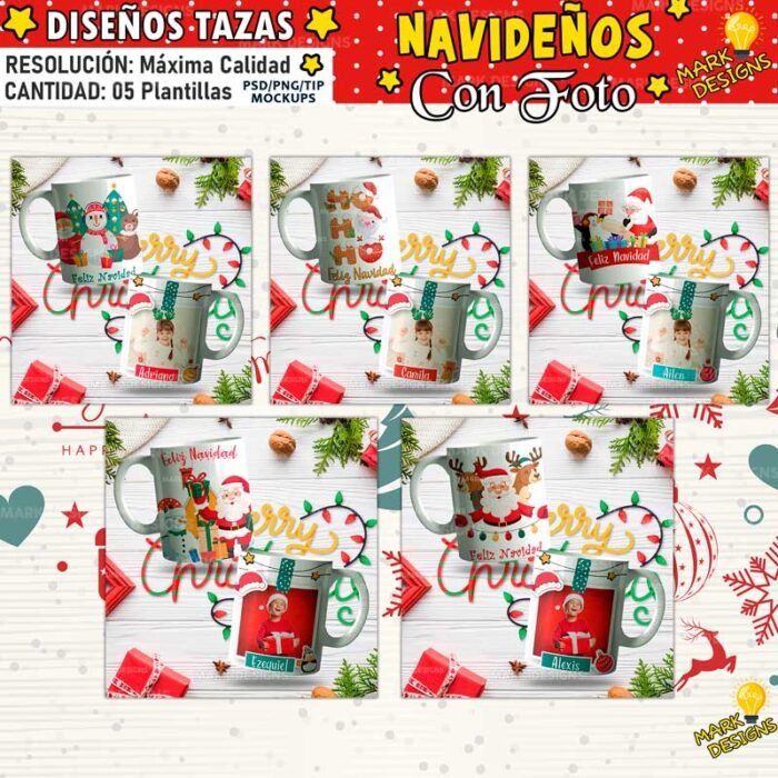 Diseños Navideños con Foto y Nombre Personalizado - Image 2