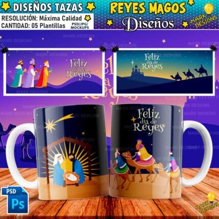 Diseños Reyes Magos Tazas