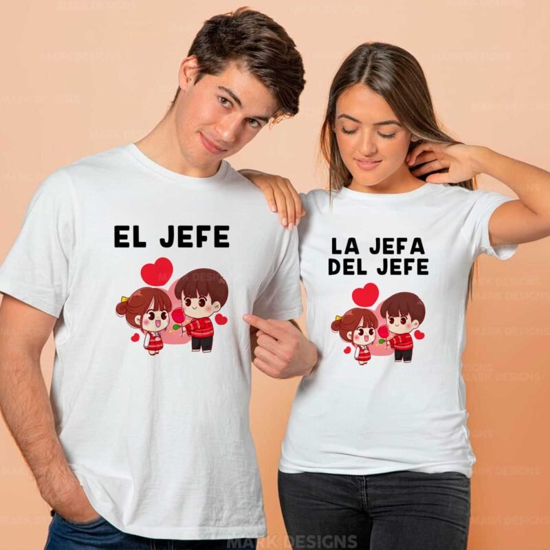 Parejas Camisetas Diseños Sublimación Editables - Image 5