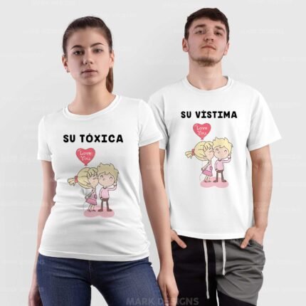 Parejas Camisetas Diseños Sublimación Editables