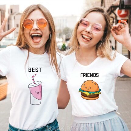 Diseños Best Friends Camisetas Editables