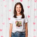 Diseños San Valentín Foto Nombre Personalizado Camisetas