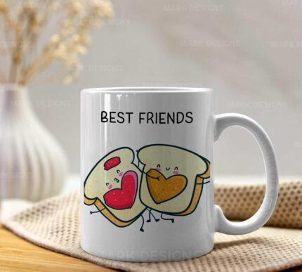 Diseños Best Friends para Tazas Editables