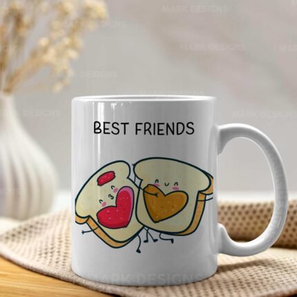 Diseños Best Friends para Tazas Editables