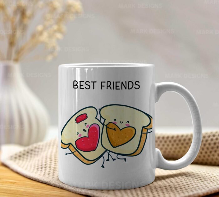 Diseños Best Friends para Tazas Editables