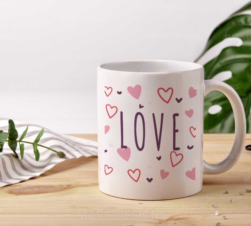 Diseños Love San Valentín Tazas Editables - Image 3