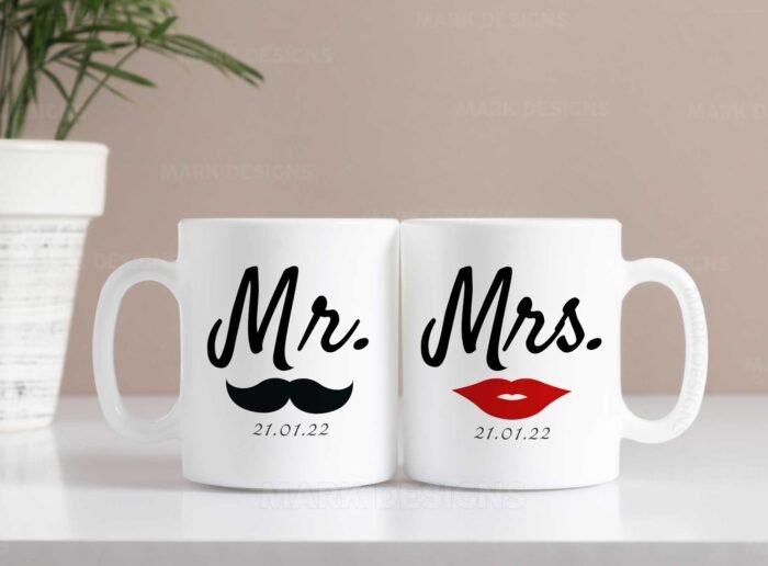 Diseños Mr. Mrs. Tazas Personalizados Editables - Image 4
