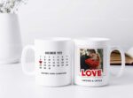 Calendario Foto Tazas Diseños Editables con Fechas