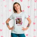 Diseños San Valentín Foto Nombre Personalizado Camisetas - Image 6